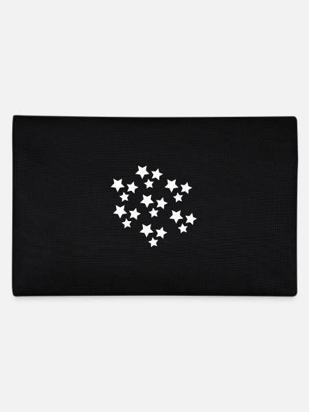 STAR. STAR. STERNE. PARTY. JAHRESTAG. WEIHNACHTEN. - Federtasche - Schwarz - Hinten