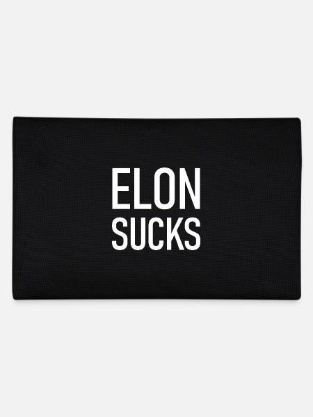 Elon Sucks - Pencil Case - black - Back
