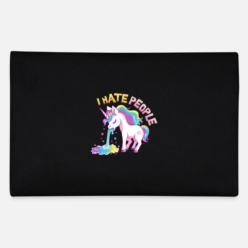 I Hate People Unicorn Puking Rainbow Funny Pencil Case