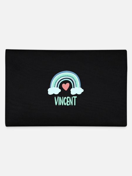 Vincent Name Rainbow Baby - Pencil Case - black - Back
