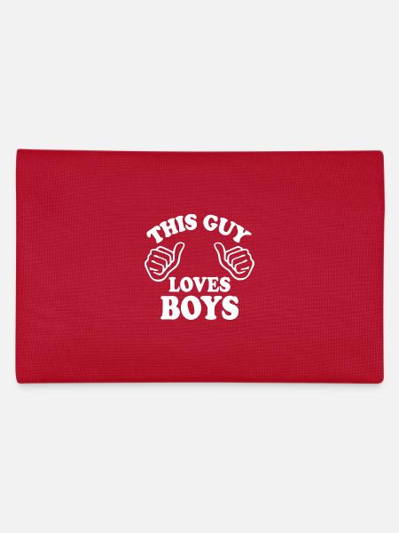 This guy loves boys - Federtasche - Rot - Hinten