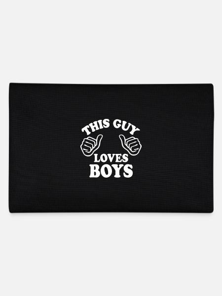 This guy loves boys - Federtasche - Schwarz - Hinten