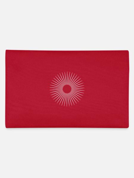 Lines in circle in all vector colors - Pencil Case - red - Back