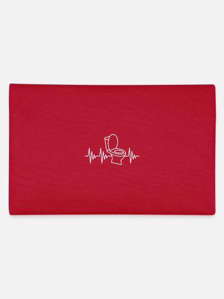 Loo heartbeat toilet toilet - Pencil Case - red - Back