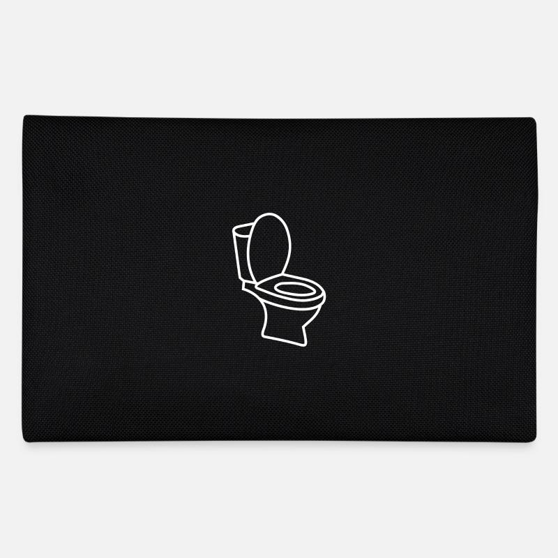 Klo WC Toilette - Federtasche - Schwarz