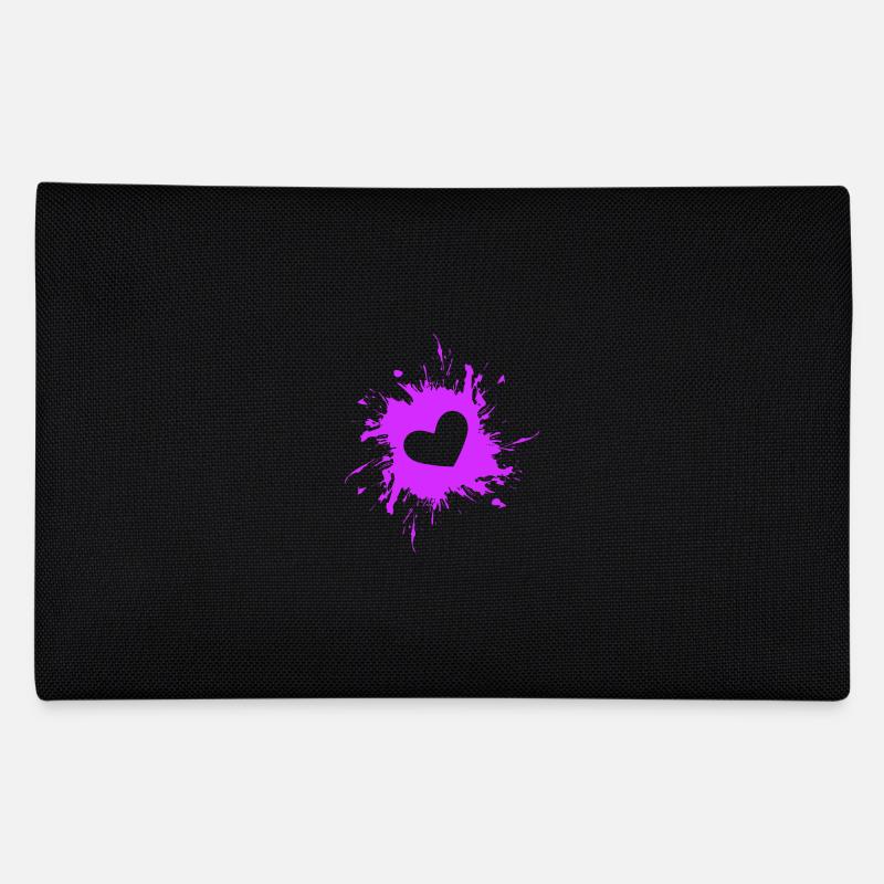 Heart stain ink purple Pencil Case