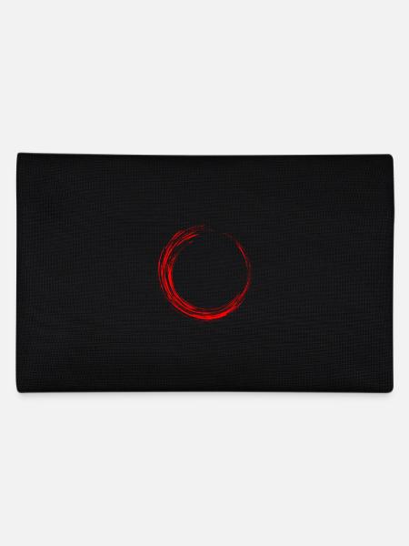 Kreis Design Style Neu Rot - Federtasche - Schwarz - Hinten