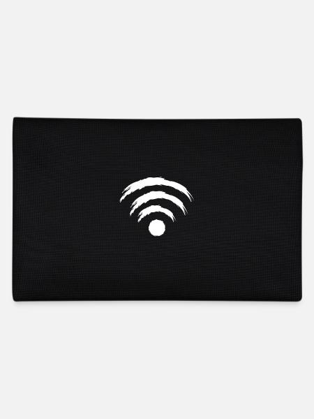 Wifi symbol white - Pencil Case - black - Back