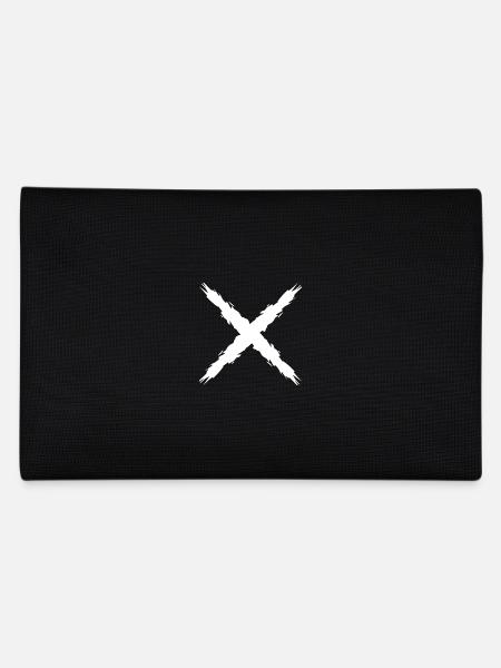 Kreuz Design Vektor Form - Federtasche - Schwarz - Hinten