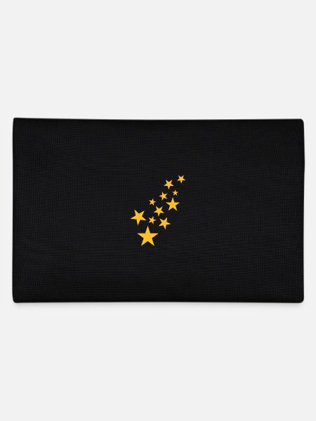 Star symbol asterisk pattern - Pencil Case - black - Back