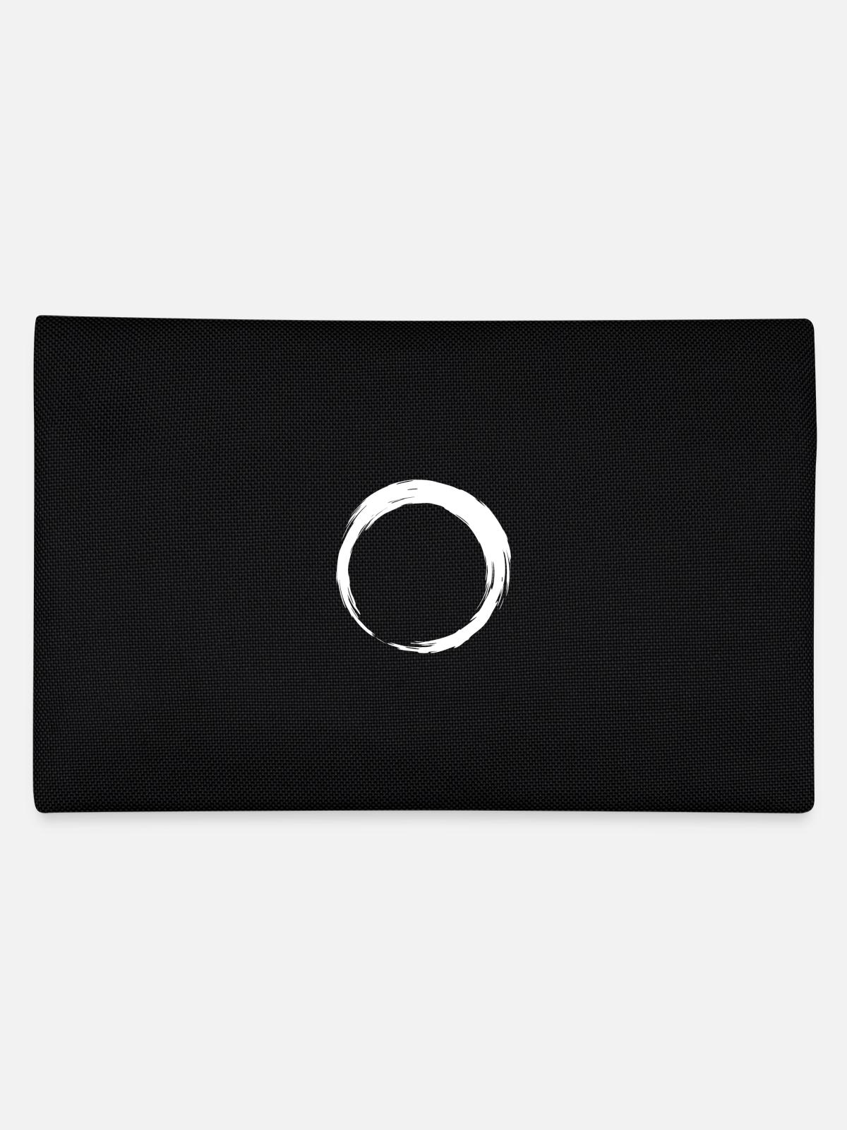 Circle icon brush white - Pencil Case - black - Back
