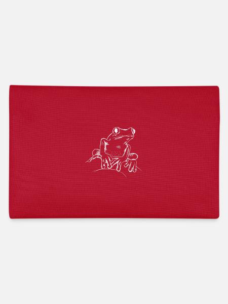 Frog with big eyes - Pencil Case - red - Back