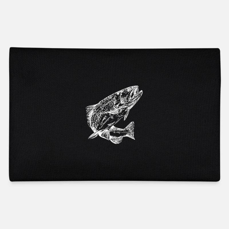 Truite arc-en-ciel vintage dans le saut - Trousse - noir