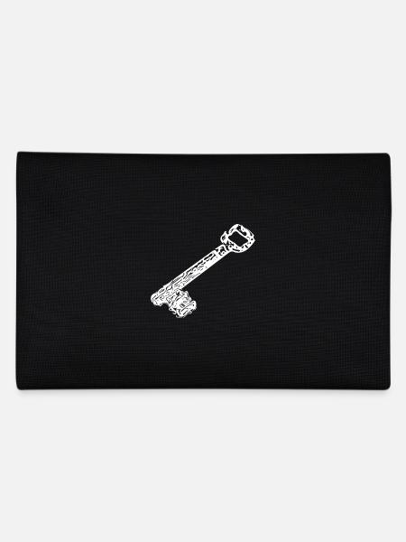 Vintage ancient rusty rustic house keys - Pencil Case - black - Back