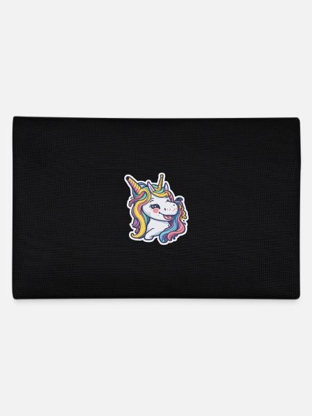 Unicorn Rainbow Einhorn Comic Cartoon - Federtasche - Schwarz - Hinten