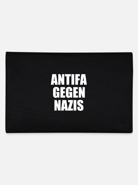 Antifa gegen nazis - Federtasche - Schwarz - Hinten