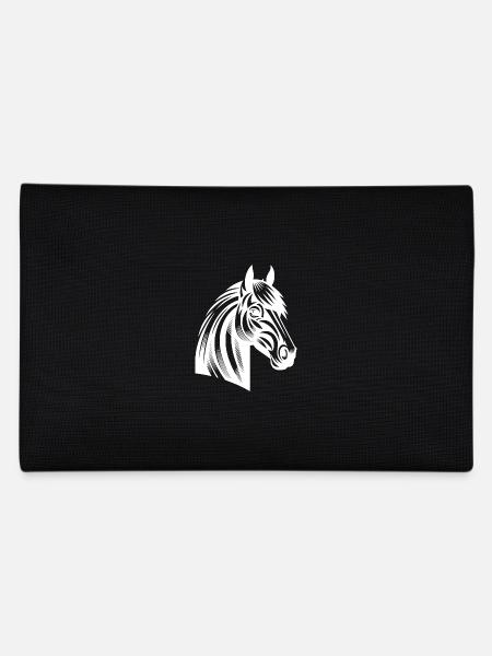 Portrait de Style de tatouage de tête de cheval - Trousse - noir - Dos