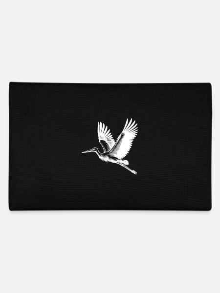 Joli oiseau de cigogne volante - Trousse - noir - Dos