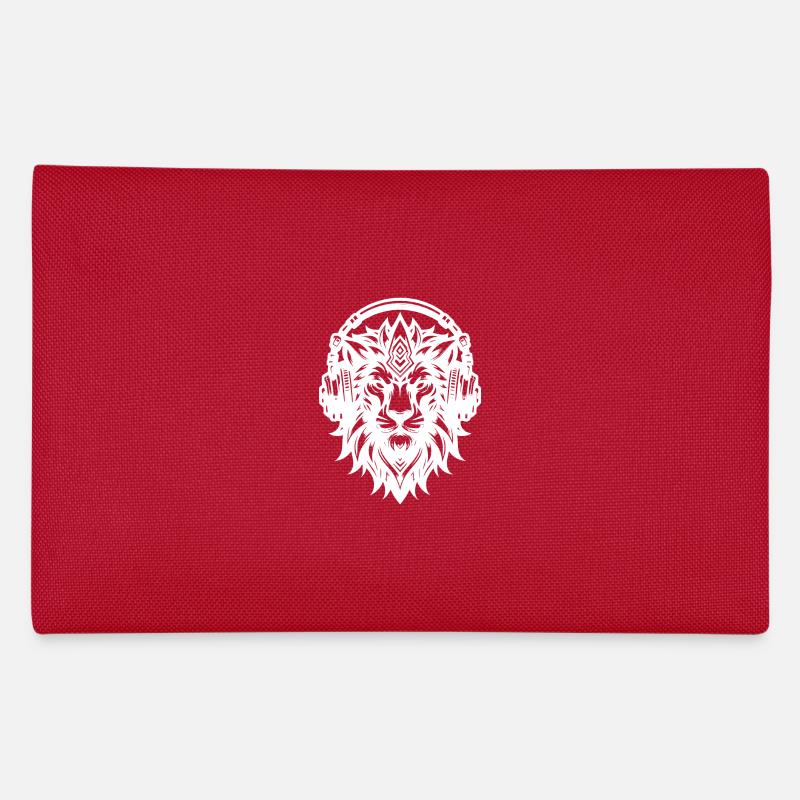 Tête de lion tribal avec écouteurs Trousse