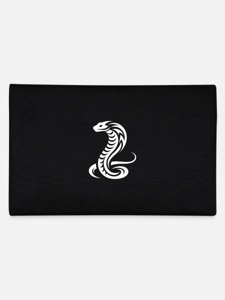 Venomous Tribal Tattoo Style Cobra Snake - Pencil Case - black - Back