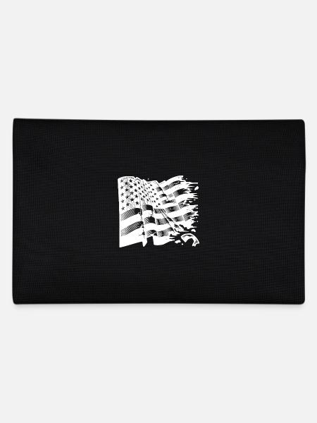 USA Flag Tattoo Style - Pencil Case - black - Back