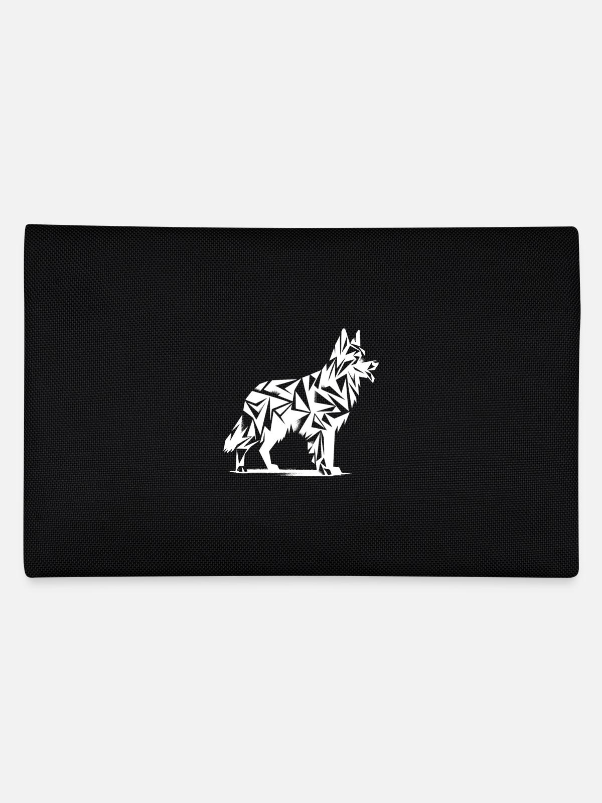 Geometric German Shepherd - Pencil Case - black - Back
