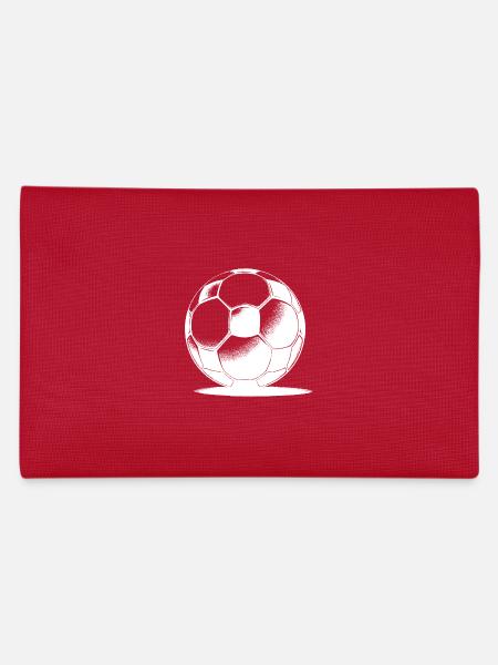 Fußball mit Schatten - Federtasche - Rot - Hinten