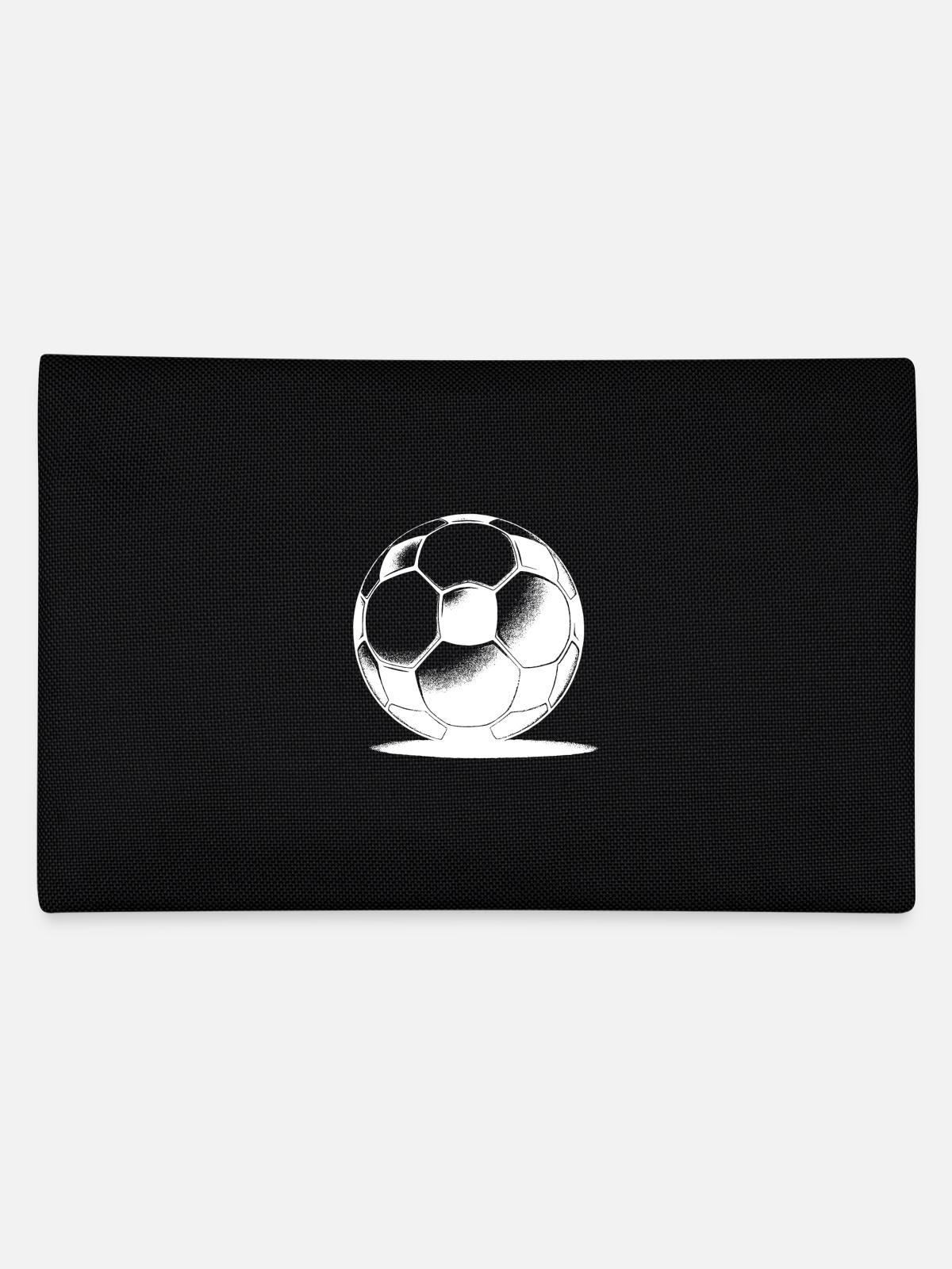 Fußball mit Schatten - Federtasche - Schwarz - Hinten