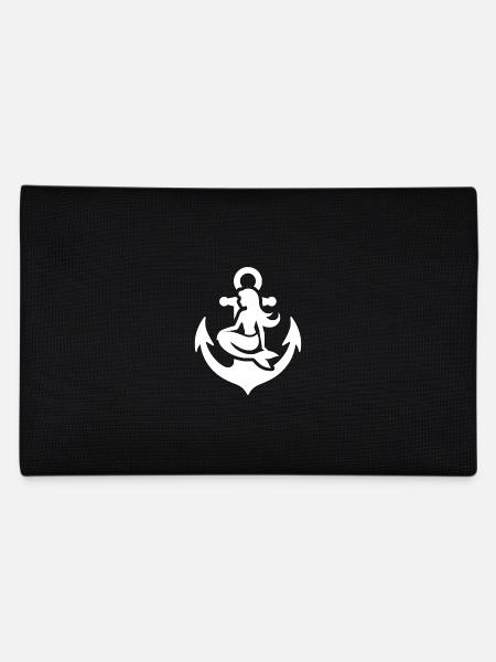 Tatouage d’ancre de bateau avec jolie sirène - Trousse - noir - Dos
