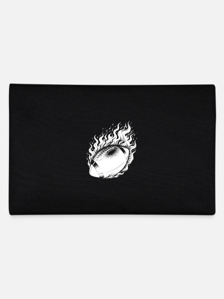 Blatant throwing football in flames and fire - Pencil Case - black - Back