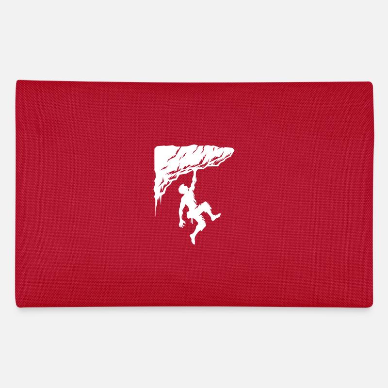 Man free climbing on overhang rocks Pencil Case