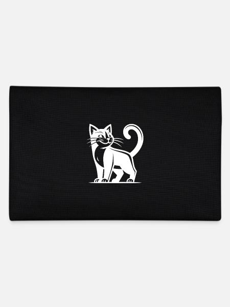 Chat domestique avec un drôle de look smartass - Trousse - noir - Dos