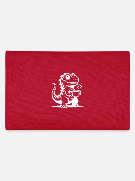 Bébé Dino avec tasse à café drôle de petit dinosaure - Trousse - rouge - Dos