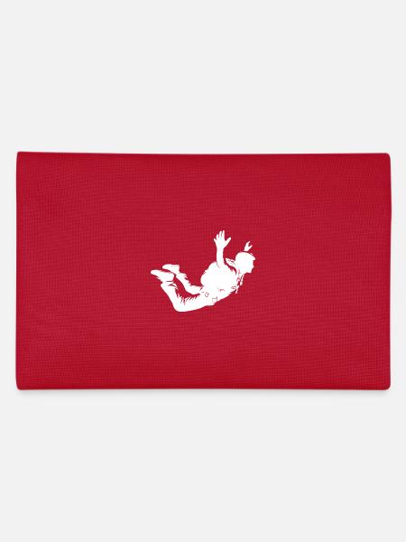 Fallschirmsport Hobby Mann Fallschirmsprung Flug - Federtasche - Rot - Hinten