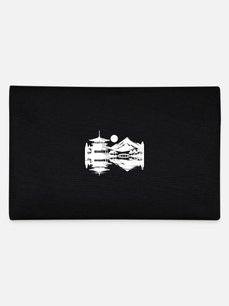 Asian Sunset Japanese Landscape - Pencil Case - black - Back