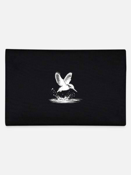 Kingfisher catching fish - Pencil Case - black - Back