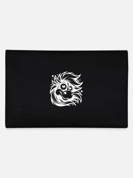 Witziges Pferd mit lustigen Augen - Federtasche - Schwarz - Hinten