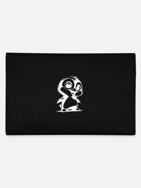 Cute Penguin Little Penguin Baby Drawing - Pencil Case - black - Back