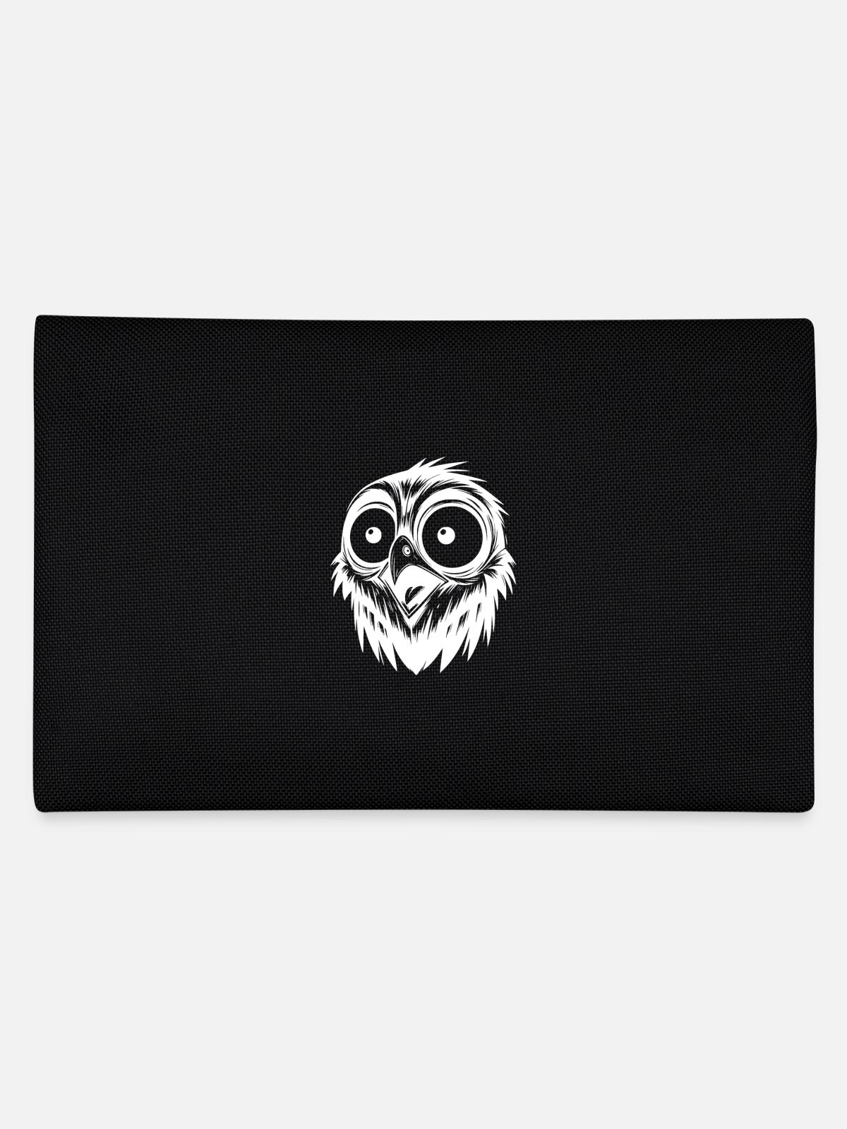 Dessin d’oiseau d’horreur effrayé - Trousse - noir - Dos