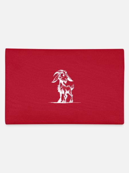 Sourire chèvre crayon croquis dessin - Trousse - rouge - Dos