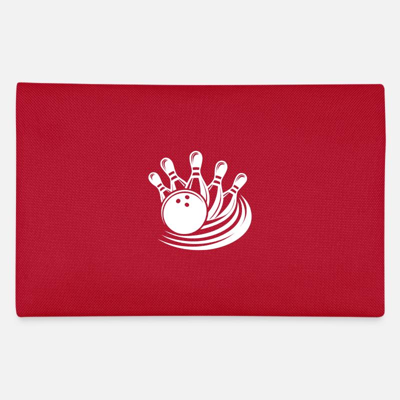 Krasse Bowlingkugel räumt Pins von Bowlingbahn Federtasche