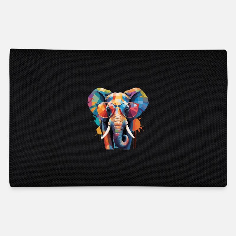 éléphant cool avec des lunettes savane colorée Trousse