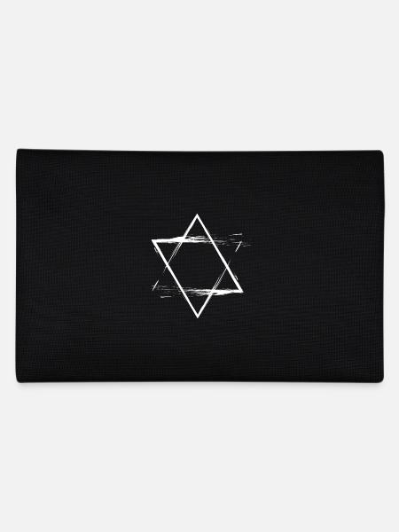 Judenstern Davidstern Schwarz Vektor Design Neu - Federtasche - Schwarz - Hinten