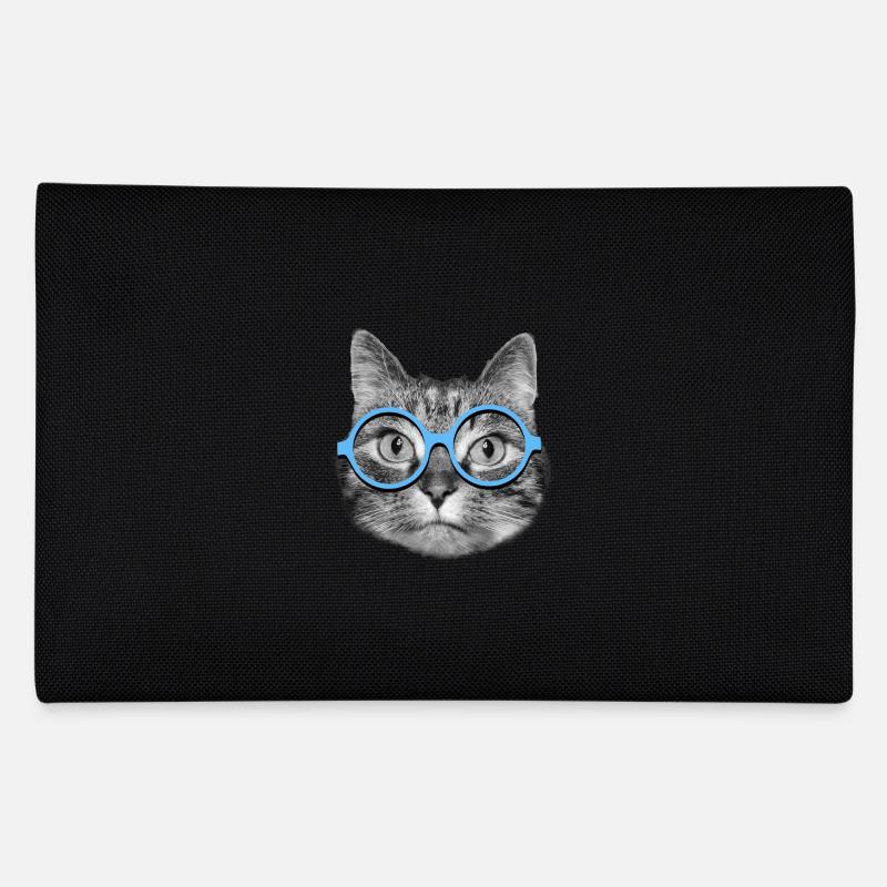 Cat wearing blue eyeglasses Pencil Case