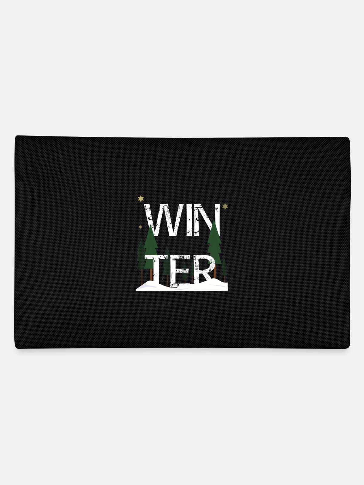 Winterlandschaft - Federtasche - Schwarz - Hinten