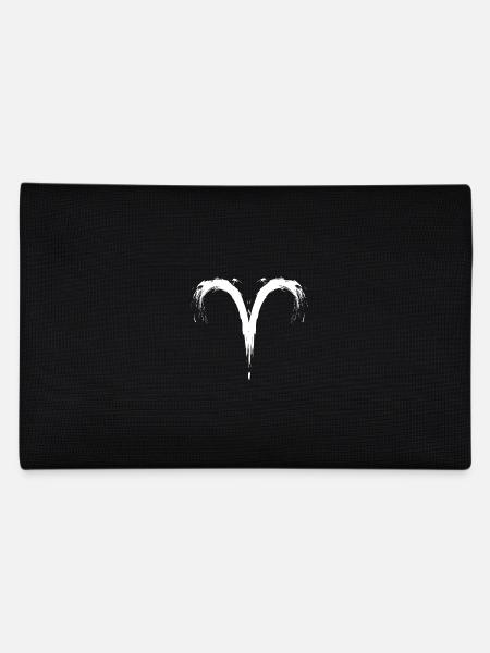 Sternzeichen Widder Aris Symbol Weiß Vektor Neu - Federtasche - Schwarz - Hinten