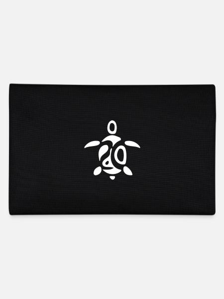 Vintage Tribal Turtle - Pencil Case - black - Back