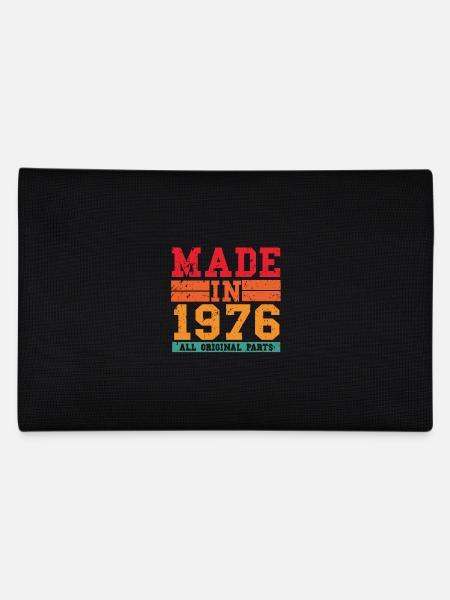 1976 Geburtstag Vintage Spruch - Federtasche - Schwarz - Hinten