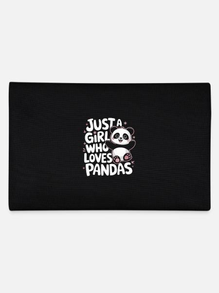 Panda Bear Panda Animal Pandas - Pencil Case - black - Back