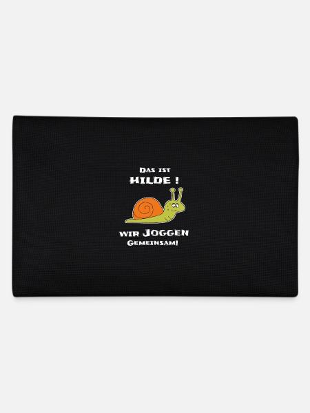 Joggen Jogging Sport Schnecke Lustig Hilde - Federtasche - Schwarz - Hinten